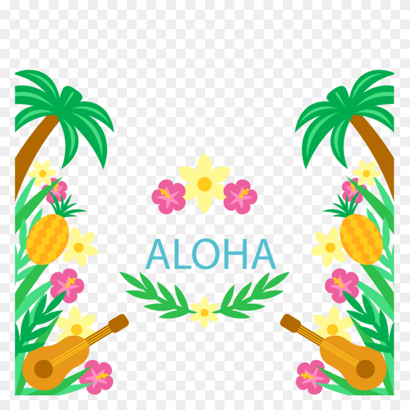 900x900 Download Convite Para Festa Tropical Clipart Cuisine Of Hawaii - Tropical Flower Clipart