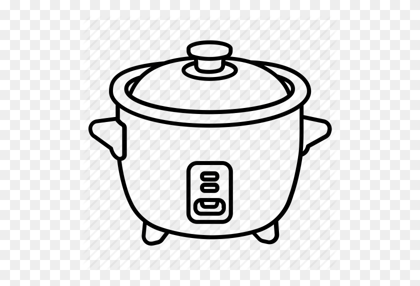 512x512 Download Cookware And Bakeware Clipart Slow Cookers Clip Art - Rice Clipart Black And White