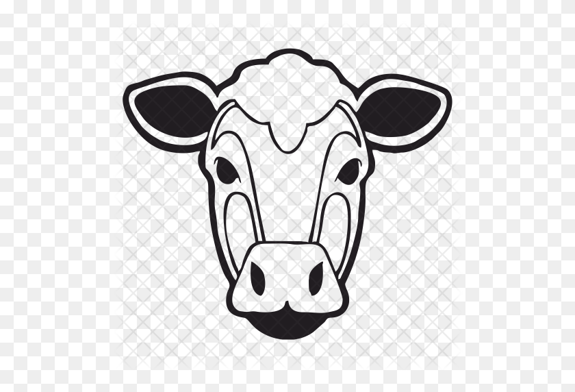 512x512 Download Cow Face Png Clipart Cattle Coloring Book Clip Art - Yak Clipart Black And White