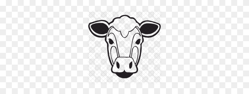 260x260 Download Cow Face Png Clipart Cattle Coloring Book Clip Art - Cow Face Clipart Black And White