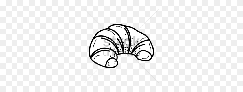 260x260 Download Croissant Black And White Clipart Croissant Puff Pastry - Gear Clipart Black And White