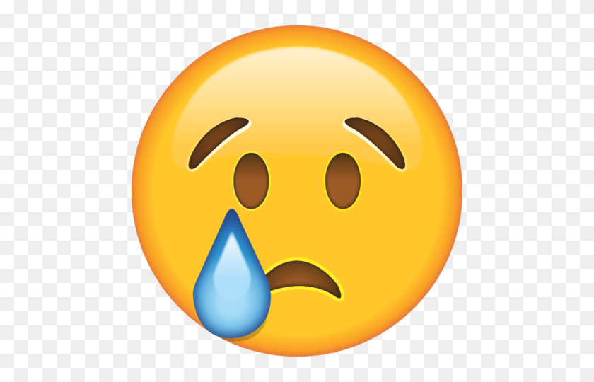 480x480 Скачать Плачущее Лицо Emoji Icon Emoji Island - Улыбающийся Смайлик Png