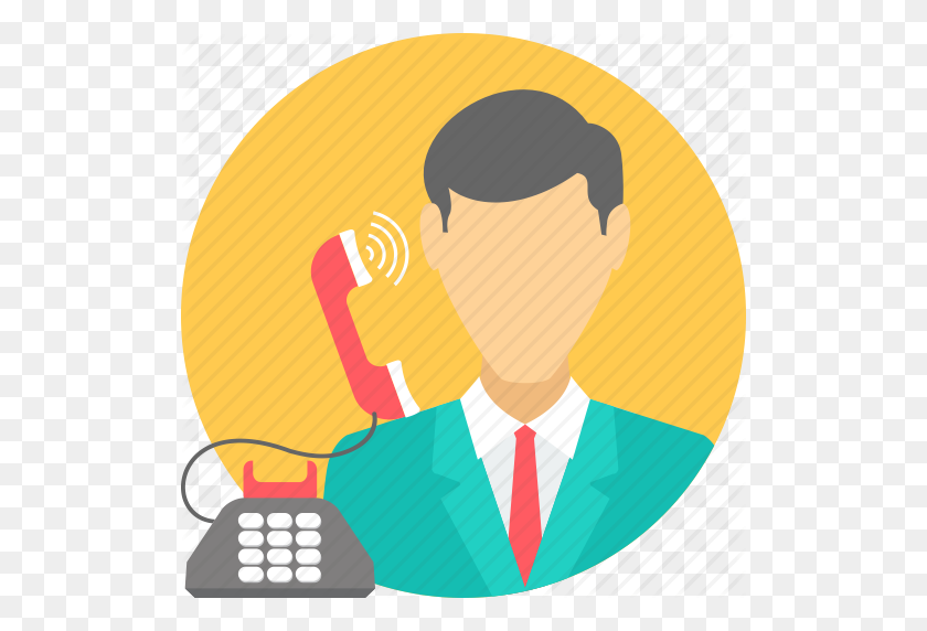 512x512 Download Customer Calling Icon Clipart Telephone Call Customer - Talking On The Phone Clipart