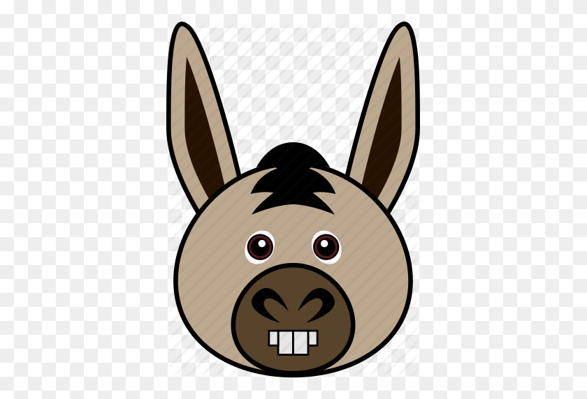 363x512 Download Cute Animal Cartoon Clipart Donkey Clip Art Cartoon - Rabbit Face Clipart