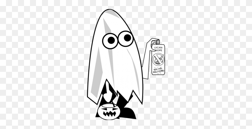 260x371 Download Cute Ghost Trick Or Treating Clipart Trick Or Treating - Cute Book Clipart