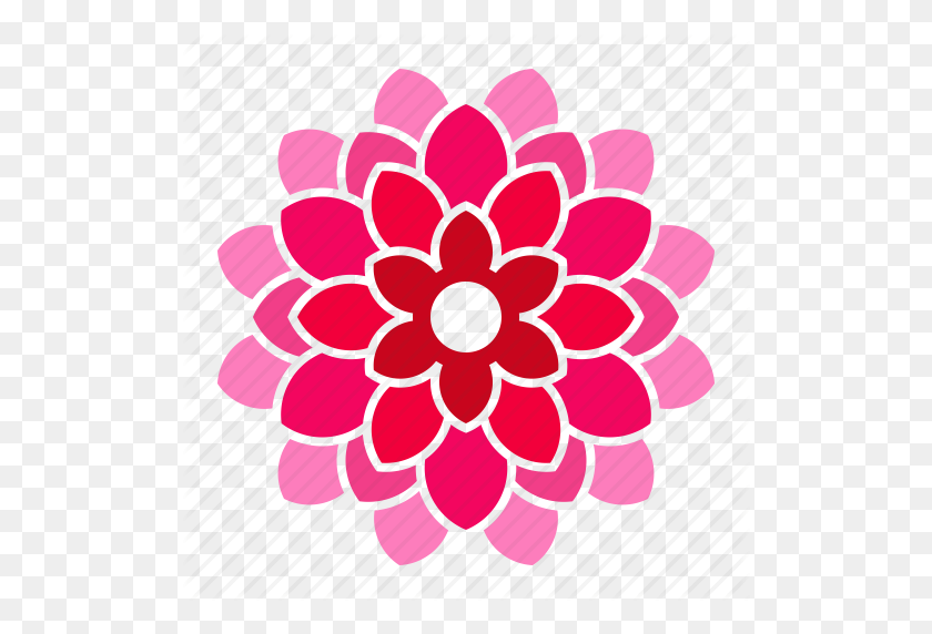 512x512 Download Dahlia Flower Icon Clipart Dahlia Flower Computer Icons - Flower Circle PNG