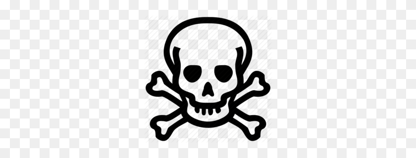 260x260 Download Danger Sign Skull Clipart Skull And Crossbones Hazard Symbol - Clip Art Skull And Cross Bones