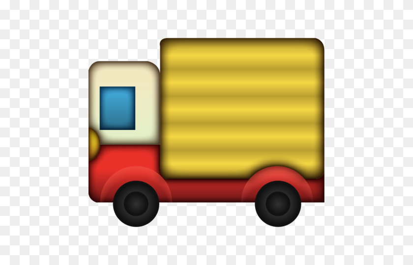 480x480 Download Delivery Truck Emoji Icon Emoji Island - Moving Truck PNG