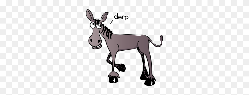 260x263 Download Derpy Donkey Cartoon Clipart Donkey Clip Art Video - Tangled Clipart
