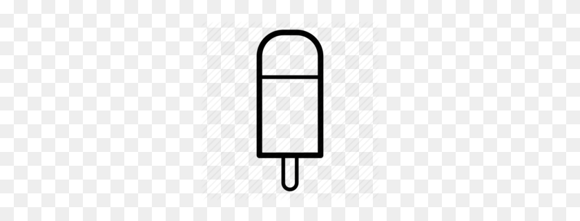 260x260 Скачать Десертный Клипарт Ice Pops Ice Cream Paddle Pop - Десертный Клипарт Черный И Белый