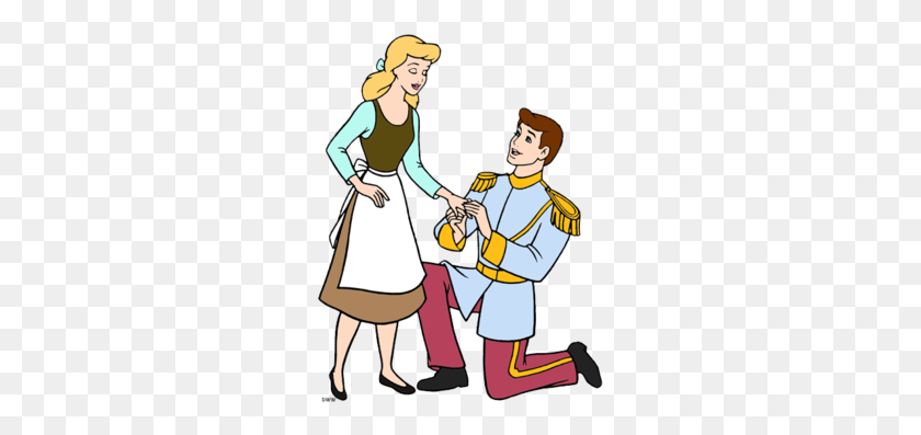 260x337 Download Disney Cinderella Clipart Prince Charming Princess - Prince And Princess Clipart