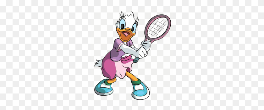 260x293 Download Donald Duck Tennis Clipart Daisy Duck Donald Duck Minnie - Minnie Mouse Outline Clipart