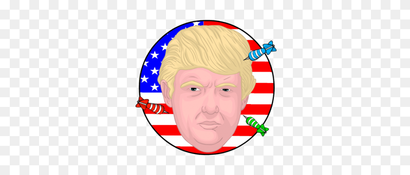 304x300 Download Donald Trump Darts From Myket App Store - Donald Trump Head PNG