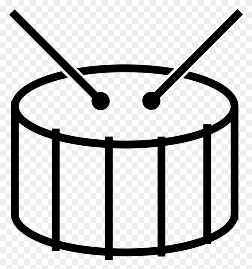 900x963 Download Drums Symbol Clipart Drum Kits Percussion Drum, Line - Drum PNG