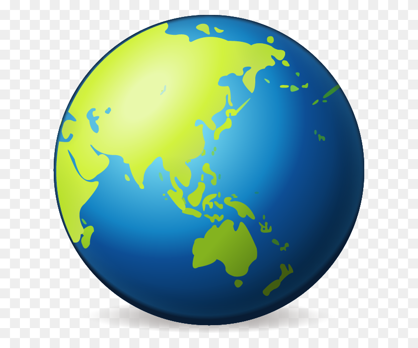 625x640 Скачать Земной Шар, Азия, Смайлики, Изображение На Острове Смайликов Png - Мировой Глобус В Png