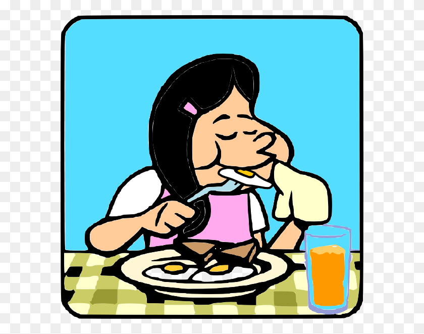600x601 Download Eat My Breakfast Clipart Breakfast Eating Clip Art - Breakfast Clipart PNG