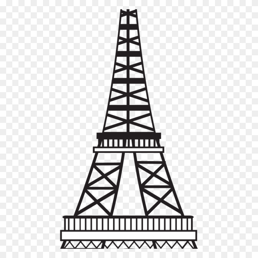 900x900 Download Eiffel Tower Drawing Clipart Eiffel Tower Drawing Sketch - Pencil Outline Clipart