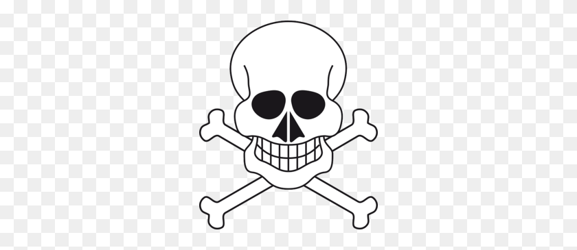 260x305 Download Esqueleto Pirata Png Clipart Clip Art Skull - Skeleton Clipart