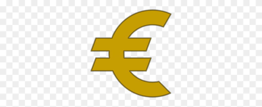 260x283 Download Euro Clipart Euro Coin Clip Art Graphics, Yellow - Football Logo Clipart