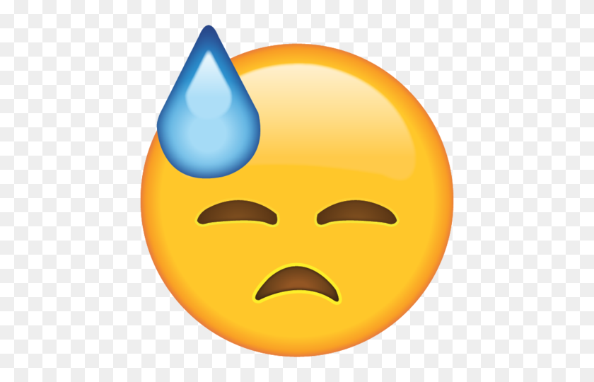 480x480 Download Face With Cold Sweat Emoji Emoji Island - Sweat Emoji PNG