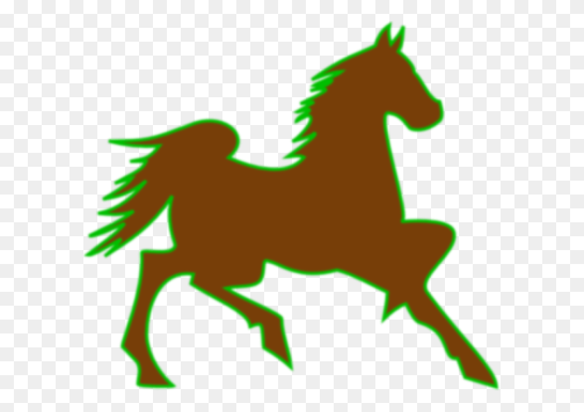 600x533 Скачать Огненный Лошадь Зеленый Клипарт - Зеленый Огонь Png