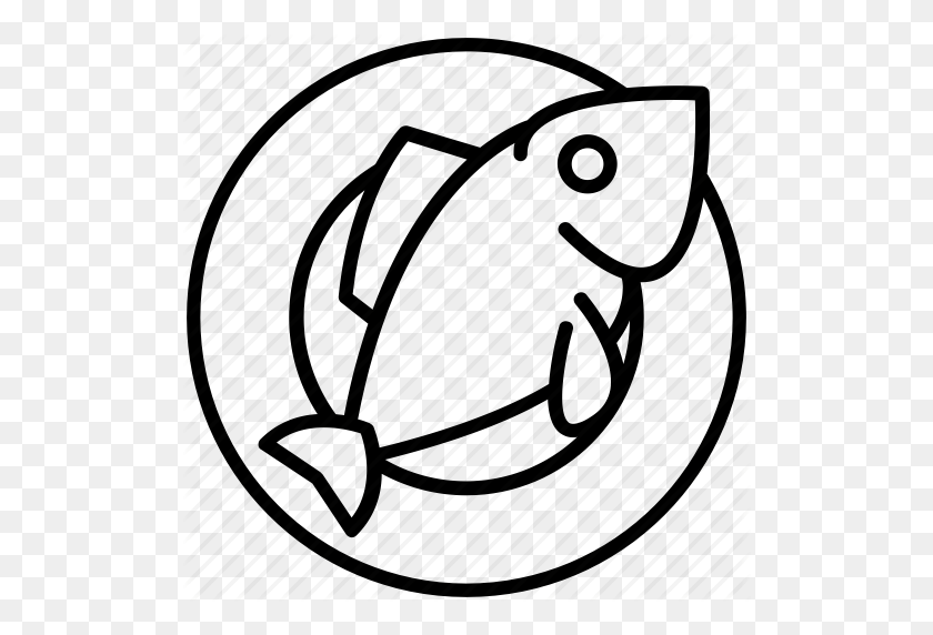 512x512 Скачать Тарелку Рыбы Рисунок Клипарт Рыба Рисунок Рисунок Рыба - Тарелка Еды Клипарт