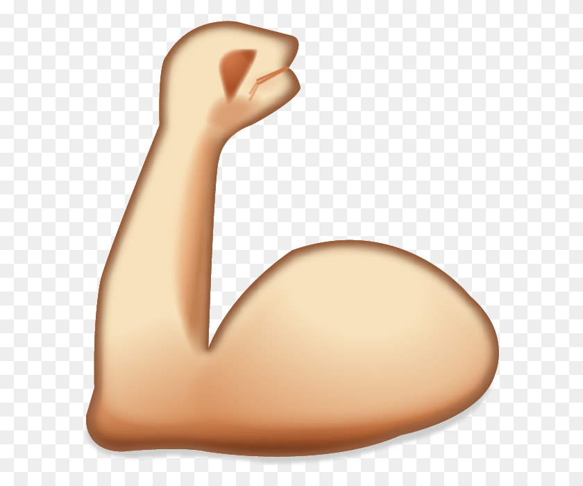 640x640 Download Flexing Muscles Emoji Icon Emoji Island - Strong Emoji PNG
