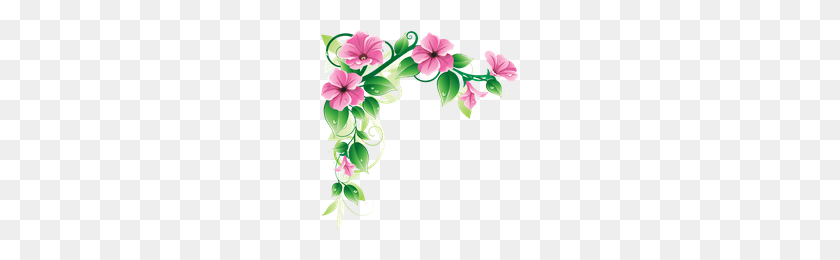 200x200 Download Flowers Borders Free Png Photo Images And Clipart - Flower Transparent PNG