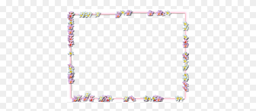 400x307 Download Flowers Borders Free Png Transparent Image And Clipart - Rose Frame PNG