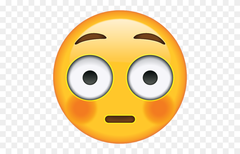 480x480 Скачать Раскрасневшееся Лицо Emoji Icon Emoji Island - Face Emoji Png