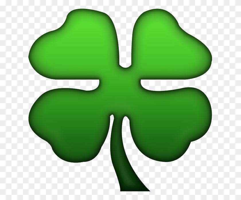 641x638 Download Four Leaf Clover Emoji Image In Png Emoji Island - Four Leaf Clover PNG