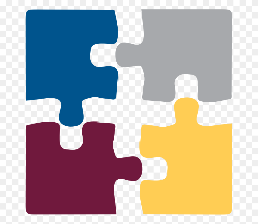 673x667 Download Four Separate Puzzle Pieces Clipart Jigsaw Puzzles Clip Art - Autism Puzzle Piece Clipart