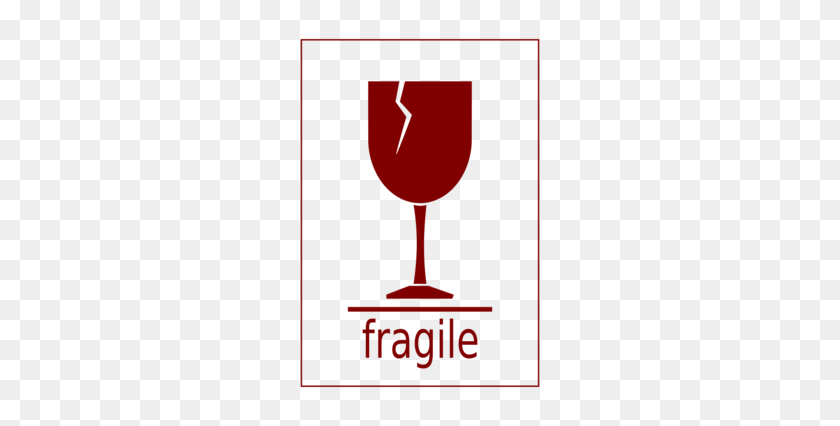260x366 Download Fragile Clipart Wine Glass Symbol Clip Art Red, Text - Wine Clipart