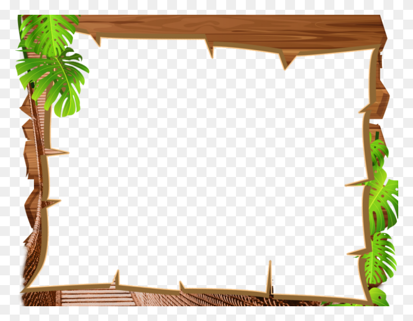800x609 Download Frame Jungle Clipart Picture Frames Borders And Frames - Leaf Clipart PNG