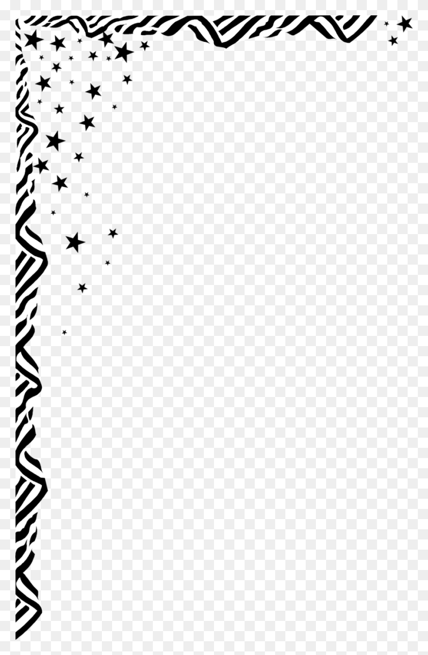 900x1416 Скачать Рамки Черно-Белые Звезды Клипарт Бордюры И Рамки - Бордюр Из Дерева Клипарт
