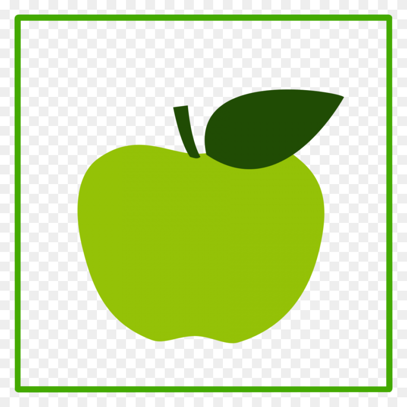 900x900 Descargar Free Green Apple Clipart Clipart Apple, Leaf, Grass - Kiss Clipart Free