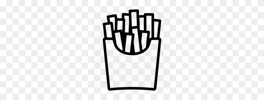260x260 Download French Fries Outline Clipart Mcdonald's French Fries Fast - Fries Clip Art