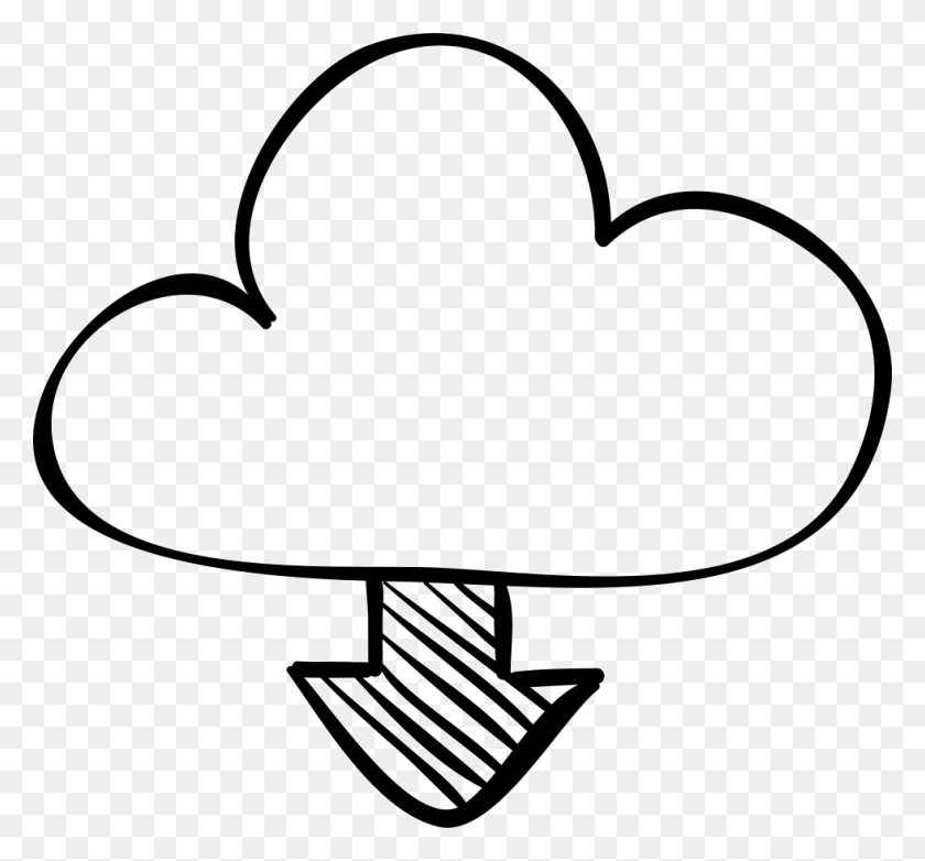 980x908 Скачать From Cloud Sketch Png Icon Free Download - Sketch Png