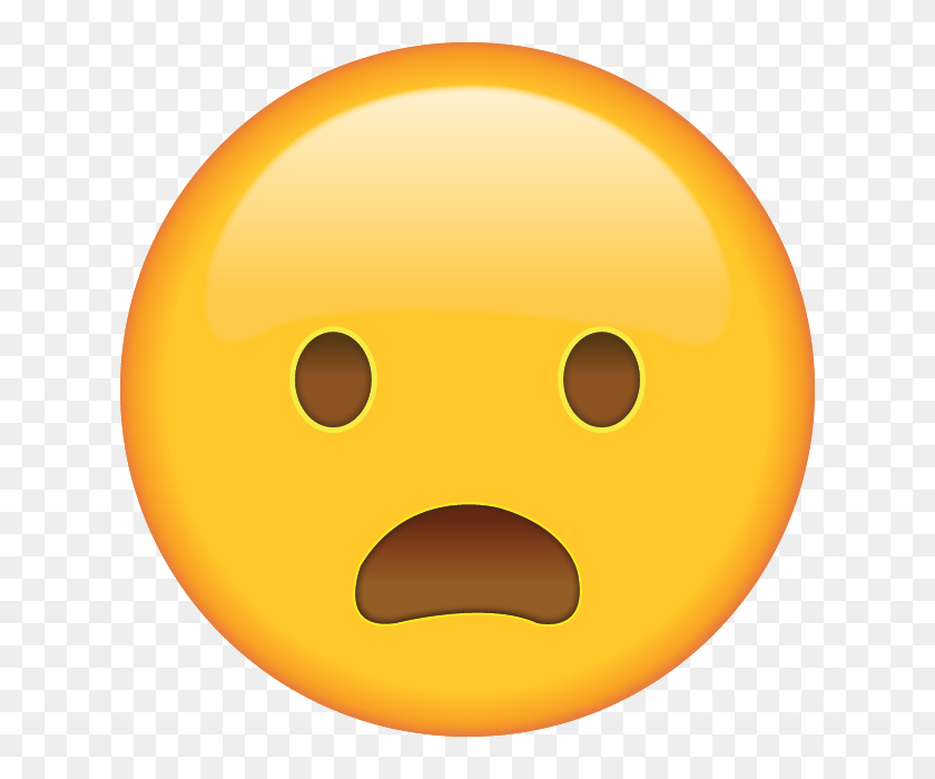 640x640 Download Frowning Face With Open Mouth Emoji Emoji Island - Shock Emoji PNG