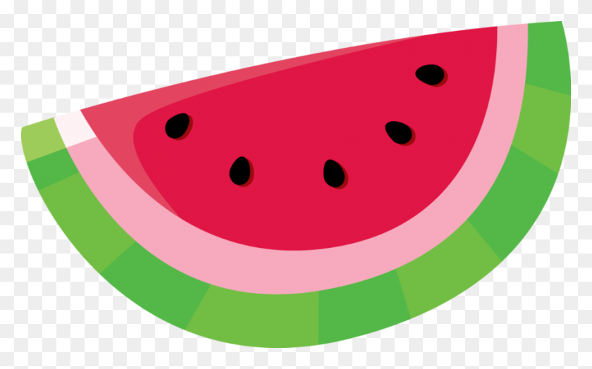 900x536 Download Frutas Y Verduras Animadas Png Clipart Watermelon Fruit - Fruit Clipart Free