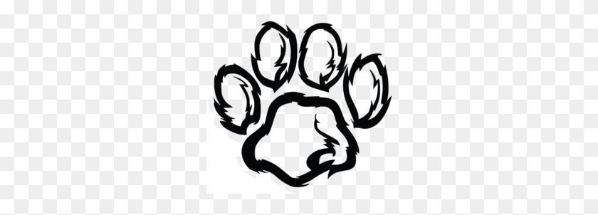 260x242 Download Furry Paw Print Clipart Dog Cat Tiger Dog, Cat, Tiger - Dog Paw Print Clip Art