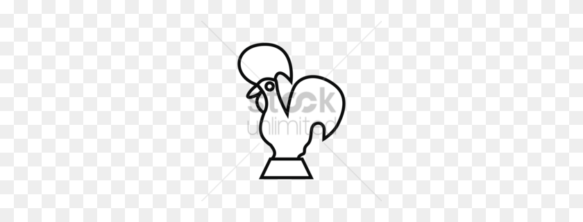 260x260 Download Galo Barcelos Vector Clipart Barcelos, Portugal Rooster - Rooster Clipart Black And White