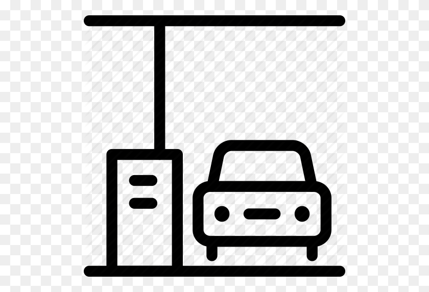 512x512 Download Gas Station Outline Icon Clipart Car Filling Station Gasoline - Gasoline Station Clipart