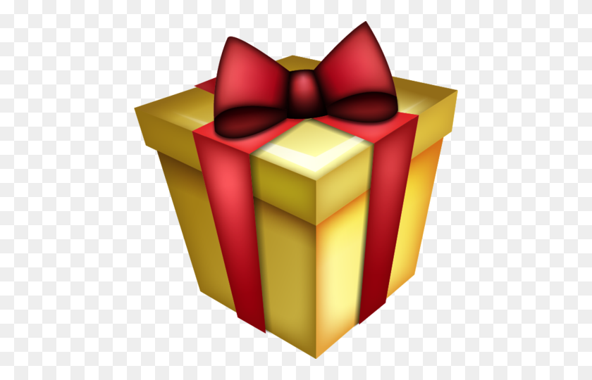 480x480 Download Gift Present Emoji Icon Emoji Island - Gift PNG
