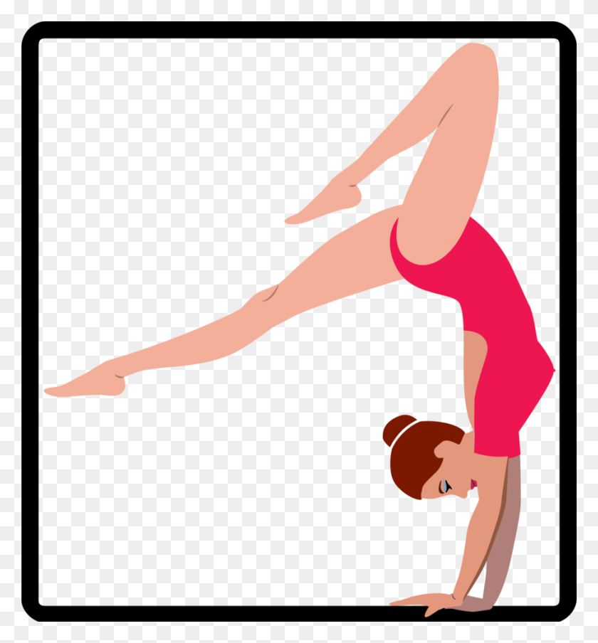 900x974 Download Gimnasia Ritmica Para Colorear Clipart Gymnastics - Fitness Clipart Free