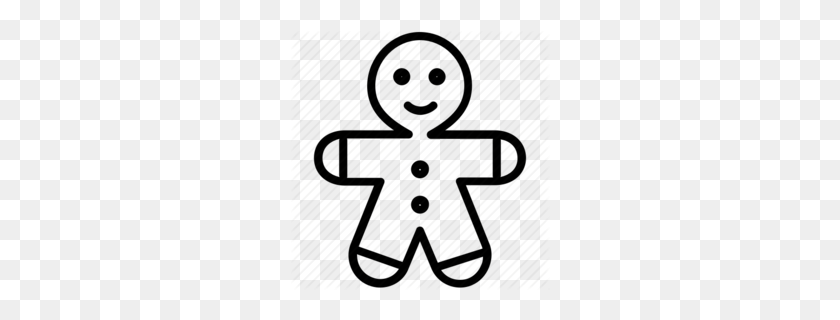 260x260 Download Gingerbread Clipart Gingerbread Man Christmas Cookie - Gingerbread Clipart Black And White
