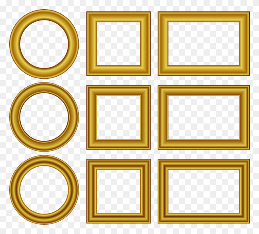 900x806 Download Gold Frame Vector Free Download Clipart Clip Art - Salmon Clipart
