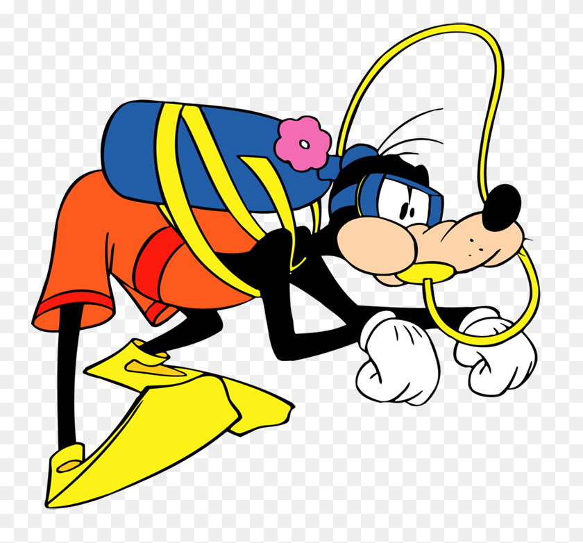 750x722 Download Goofy Beach Clip Art Clipart Goofy Mickey Mouse Clip Art - Scuba Diver Clipart