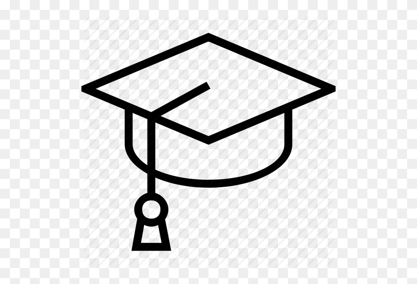 512x512 Download Graduation Cap Icon Outline Clipart Square Academic Cap - Graduation Cap Clipart Free