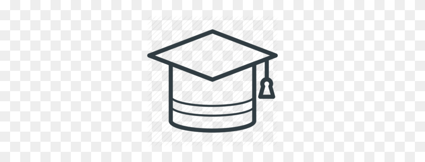 260x260 Download Graduation Hat Outline Icon Clipart Square Academic Cap - Black Graduation Cap Clipart